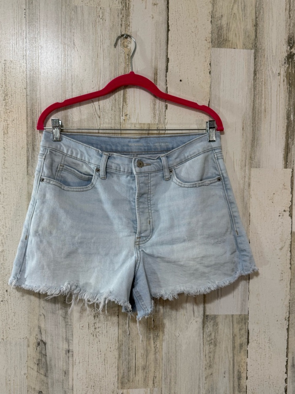 Old Navy Light Blue Denim Frayed Hem Shorts